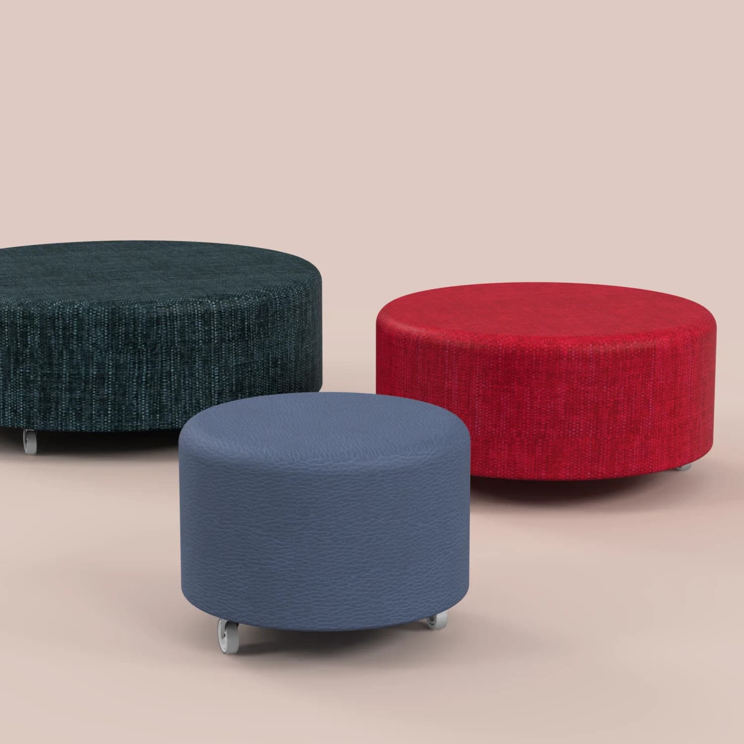 Quad Round Ottoman - Image 1