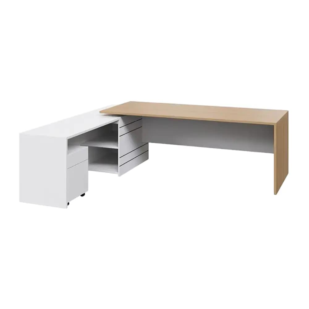 Geo Slab End Desk with Return - Image 4