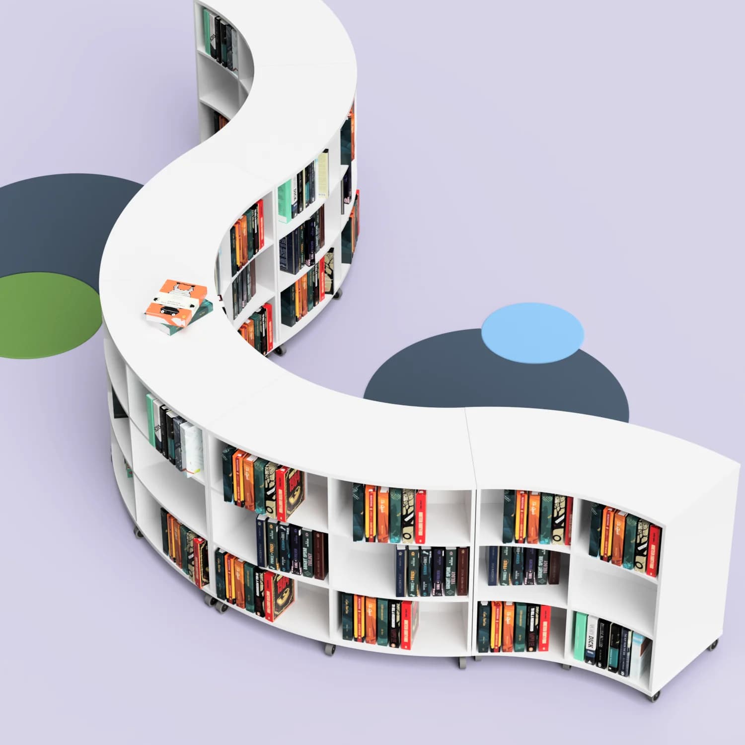 Flexible Curved Bookcase