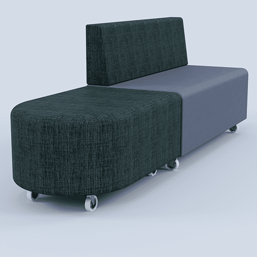 Quad D-End Ottoman