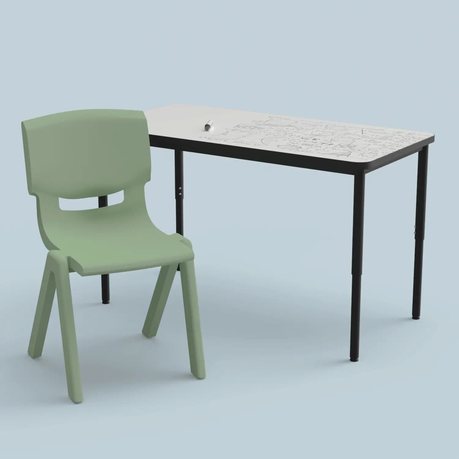 Ezy-Height Whiteboard